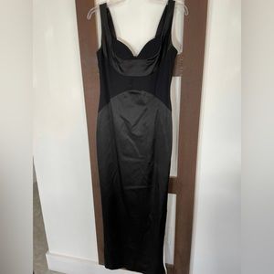 Black Satin Evening Dress